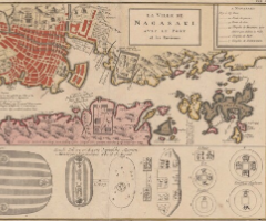 La ville de Nagasaki, avec le port et les environs