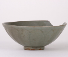 Chinese celadon bowl surveyed from Hakata bay