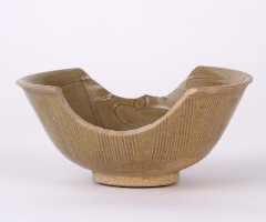 Chinese celadon bowl surveyed from Hakata bay