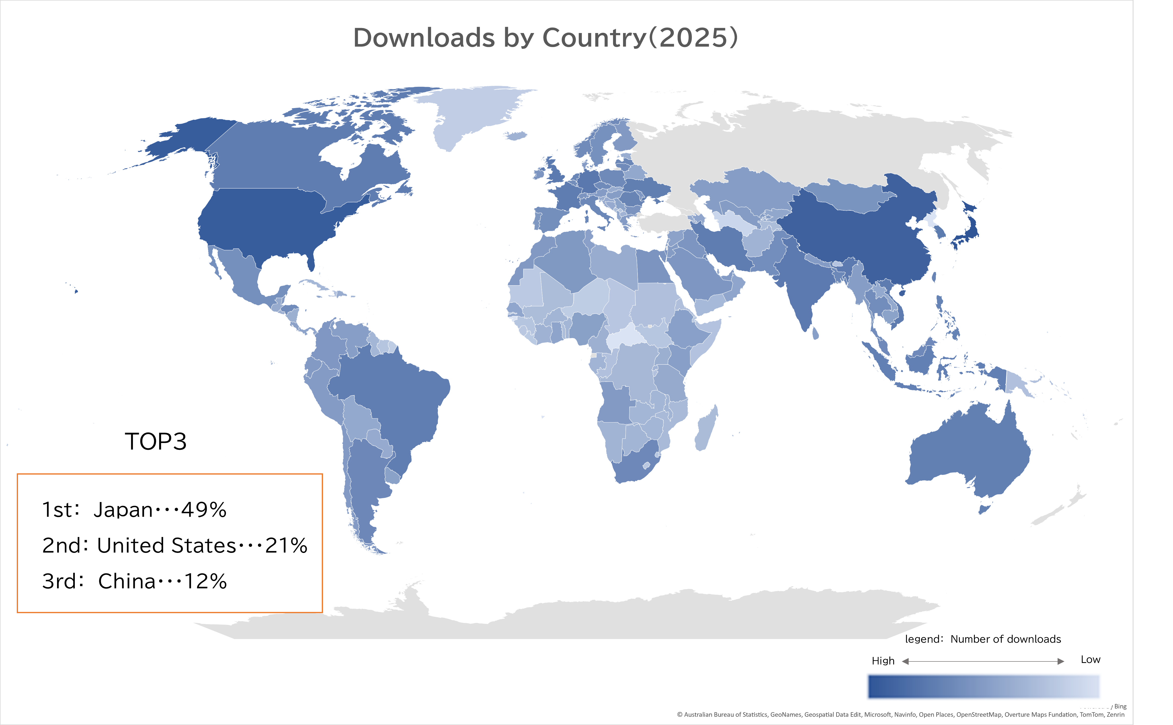 Downloads by Country
