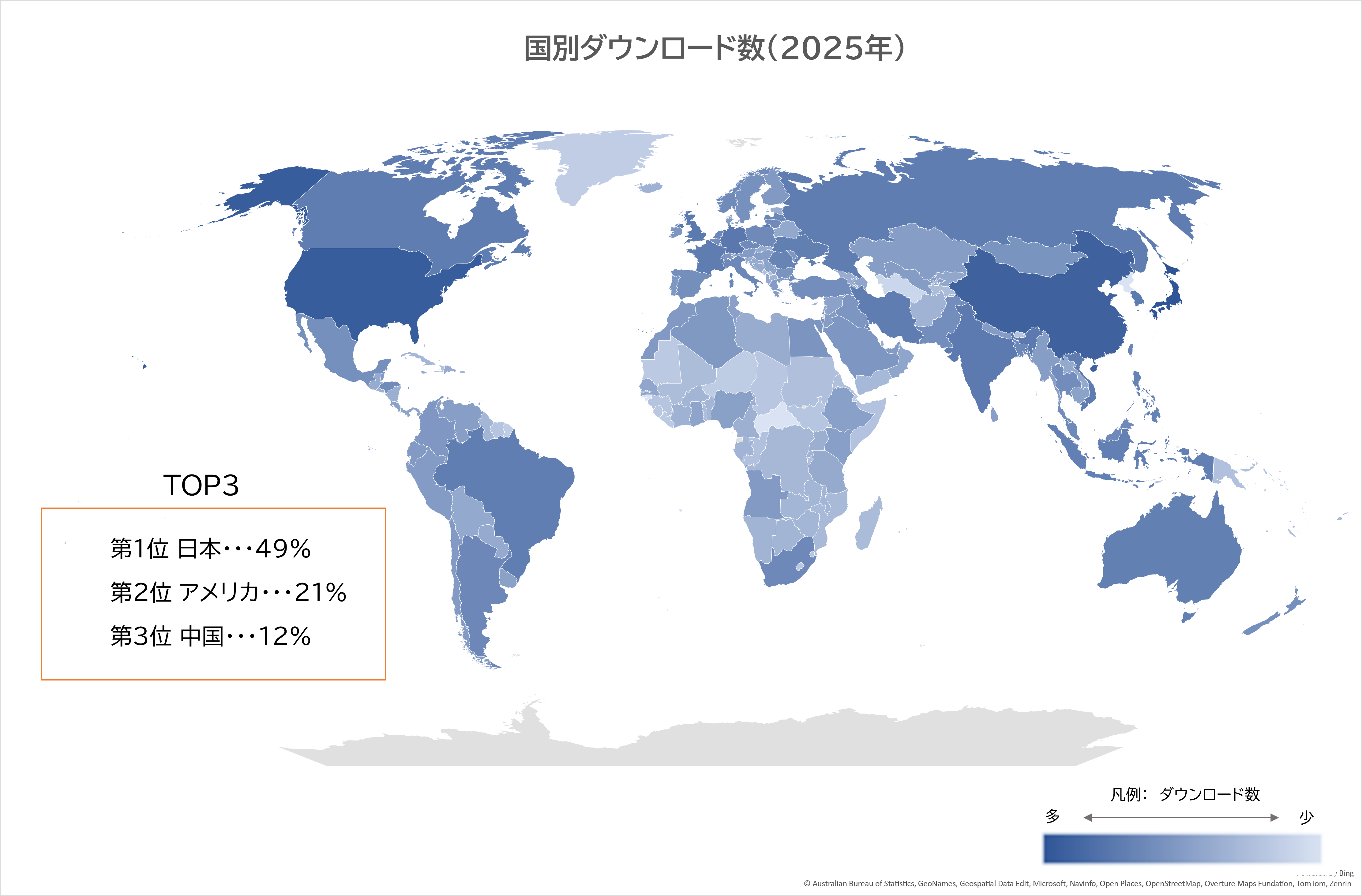国別ダウンロード数